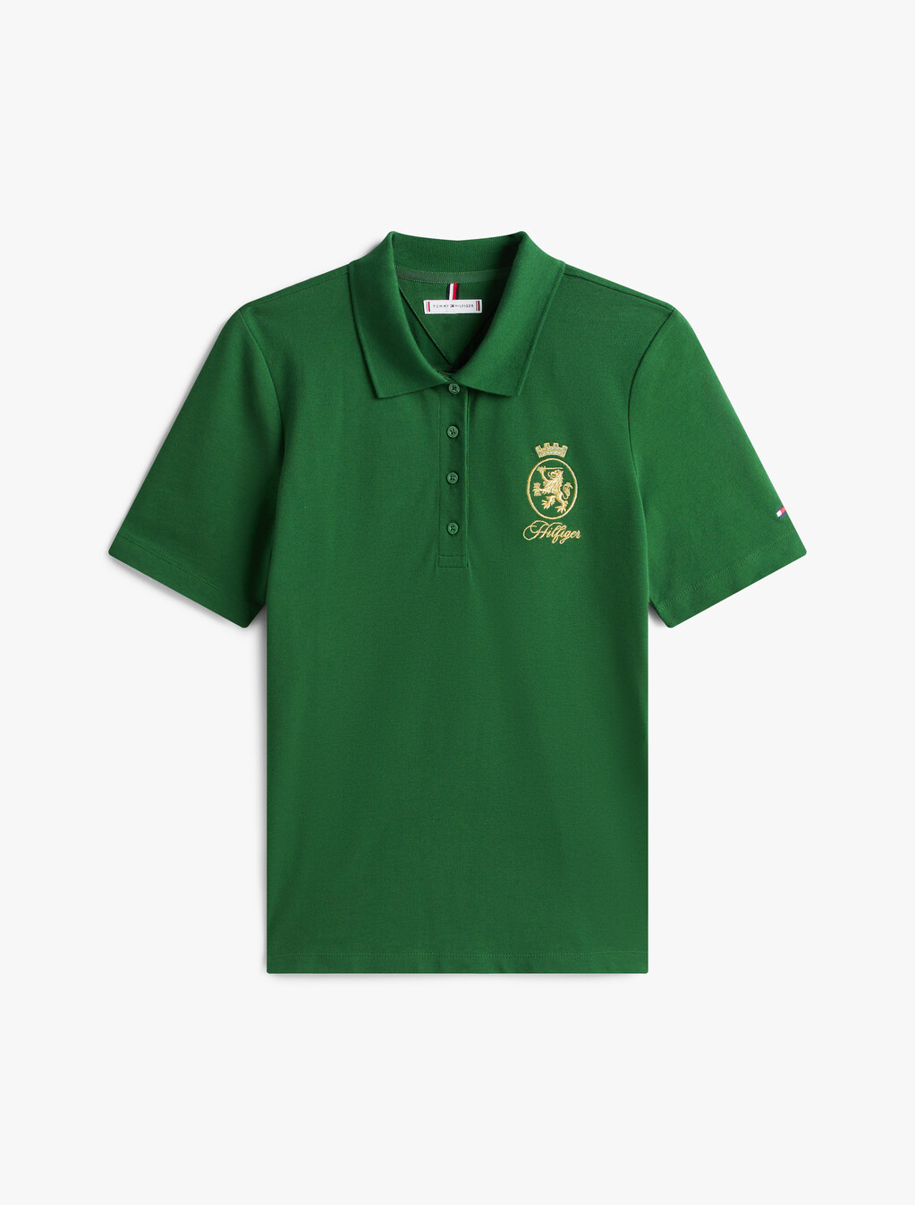 Crest Embroidery Regular Fit Polo Shirt, Deep Evergreen, hi-res