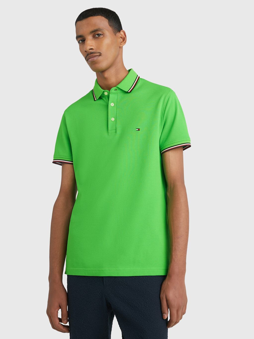 1985 Collection Tipped Slim Fit Polo | green | Hilfiger Malaysia