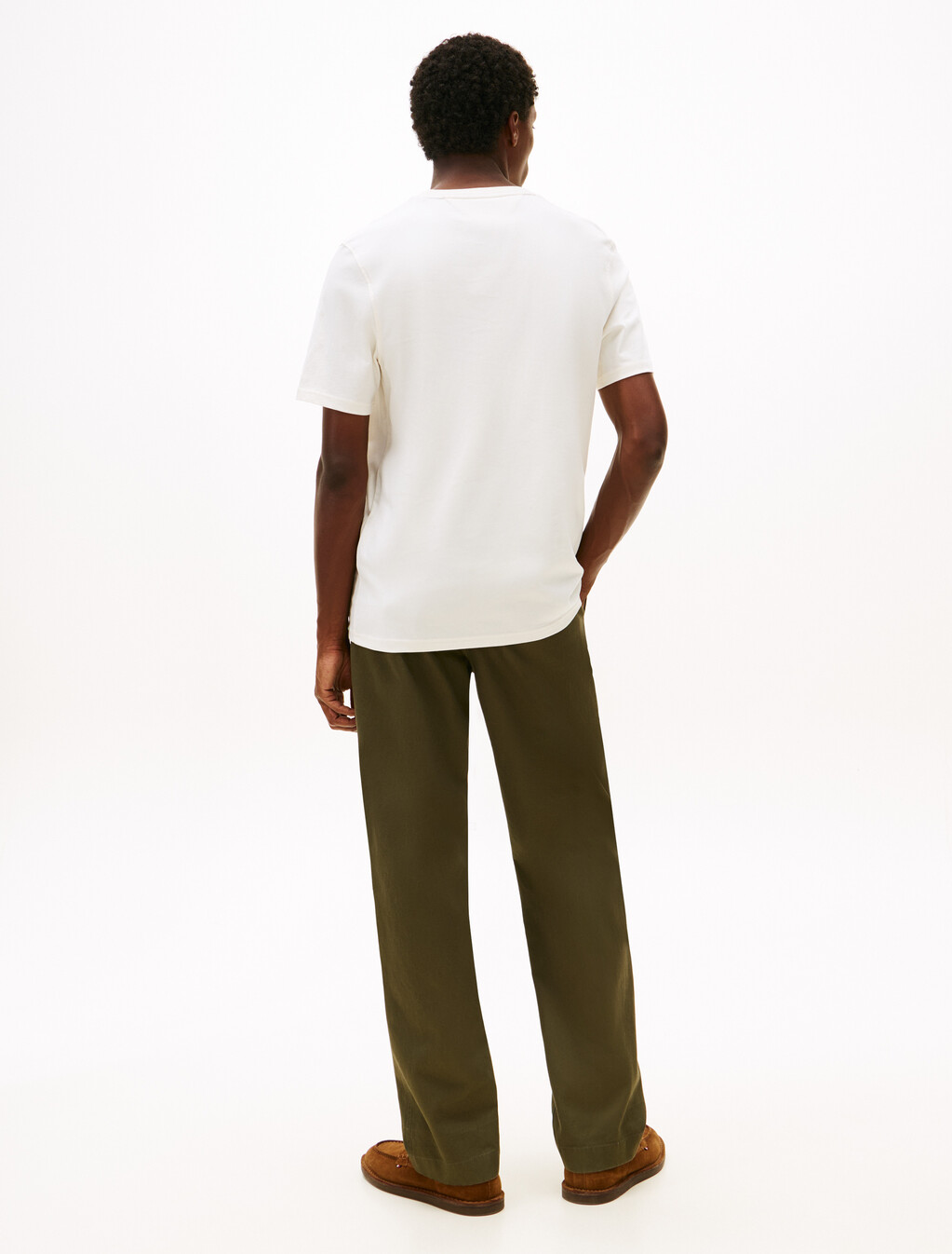 Textured Logo Crew Neck T-Shirt, Ivory Petal, hi-res