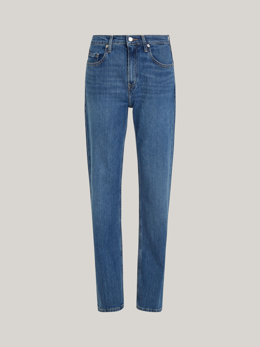 Classic Straight Mid Blue Jeans, Nos Mid Blue, hi-res