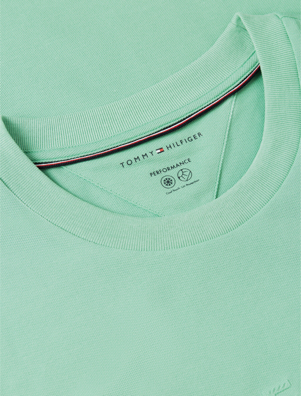 Embossed Logo Pique Interlock Knit T-Shirt, Cut Grass, hi-res