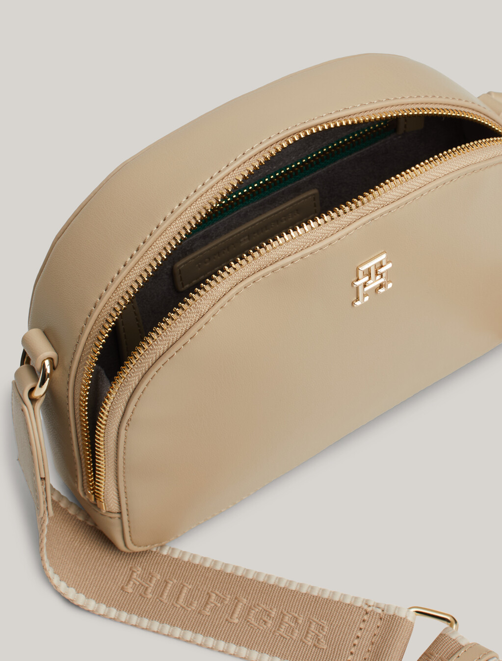 Hilfiger Monotype Half Moon Crossover Bag, Beige, hi-res
