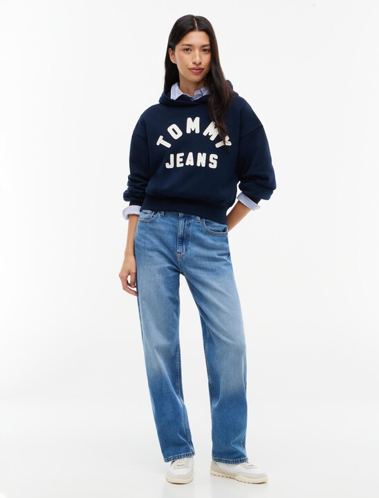 Varsity Logo Oversized Fleece Hoody