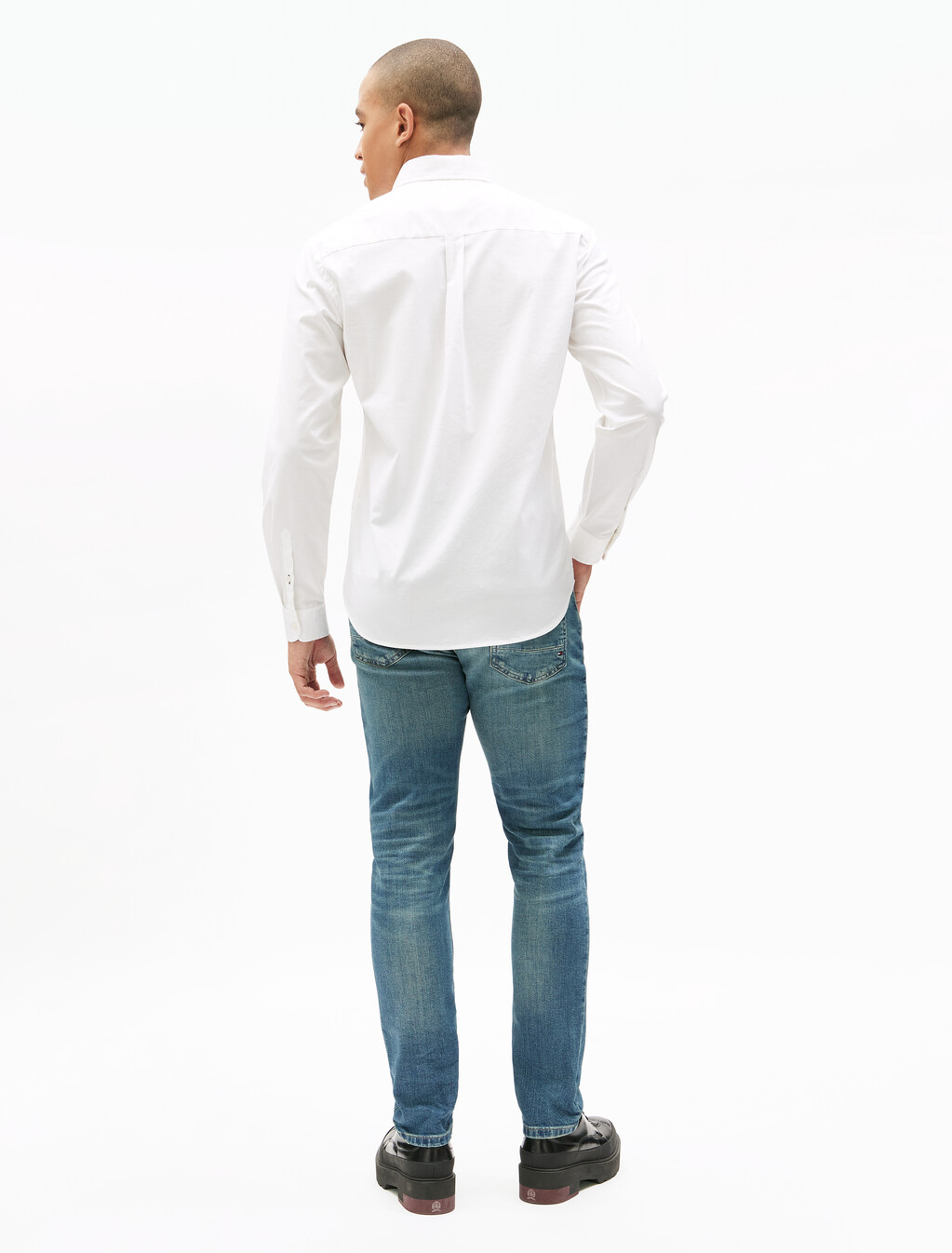 Lightweight Oxford Solid Shirt, Th Optic White, hi-res