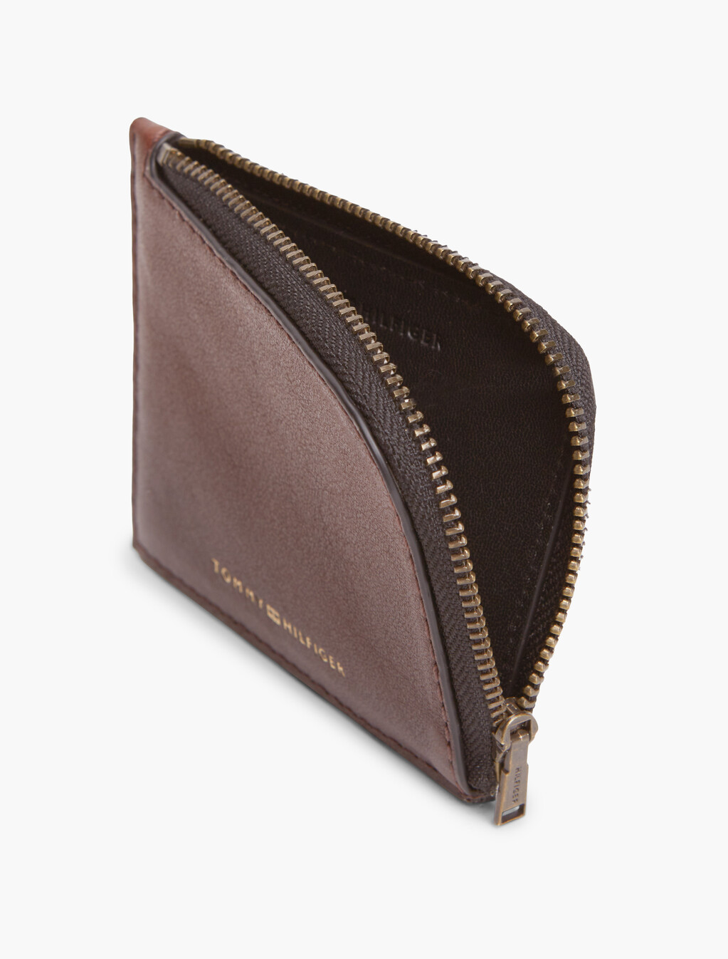 Casual Leather Zip-Around Wallet, Burnished Brown, hi-res
