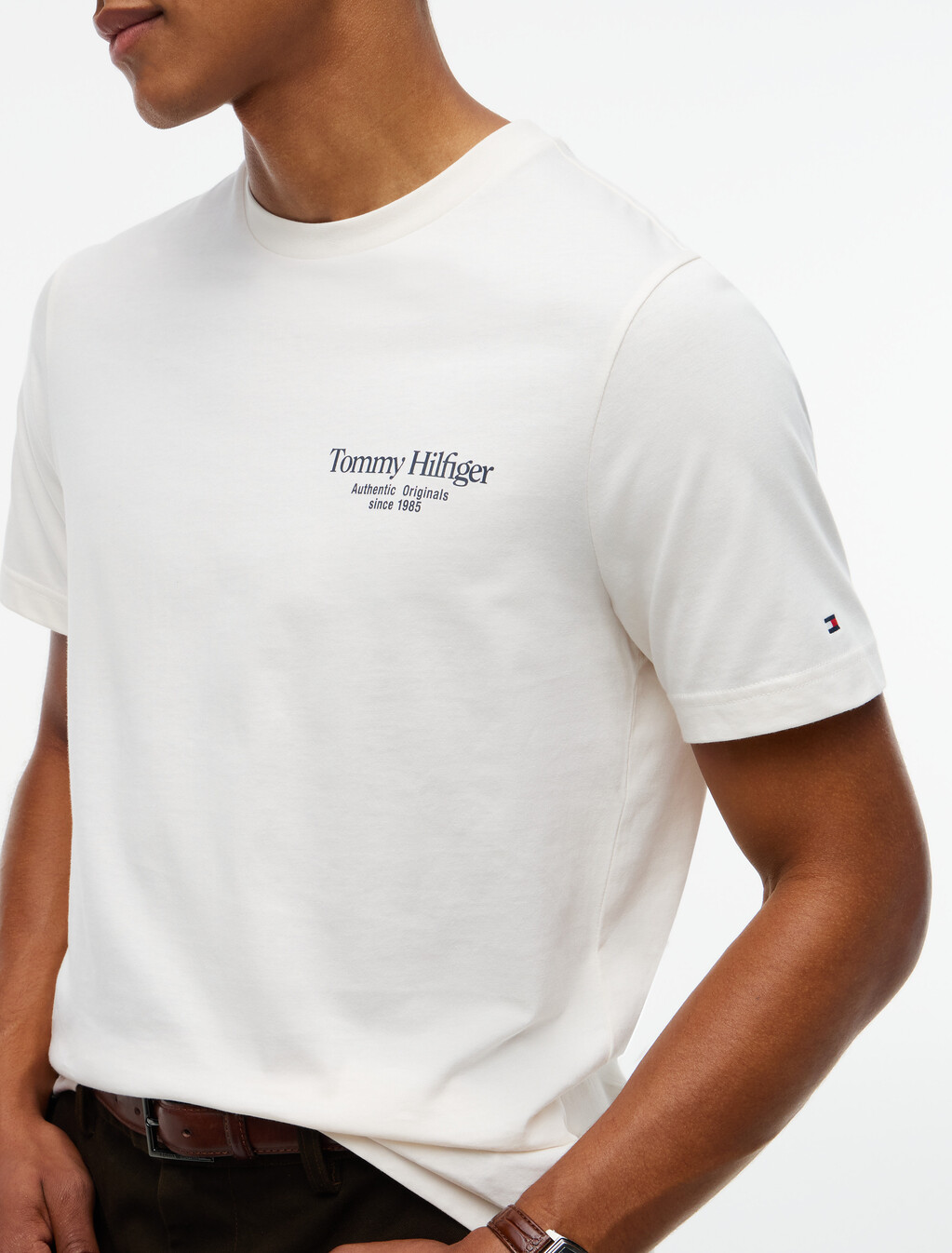 Back Logo Crew Neck T-Shirt, Ivory Petal, hi-res