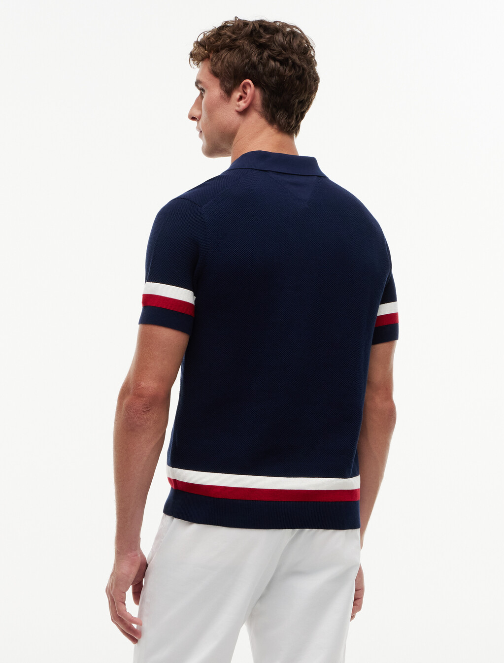 Regular Fit Signature Textured Polo Shirt, Carbon Navy, hi-res