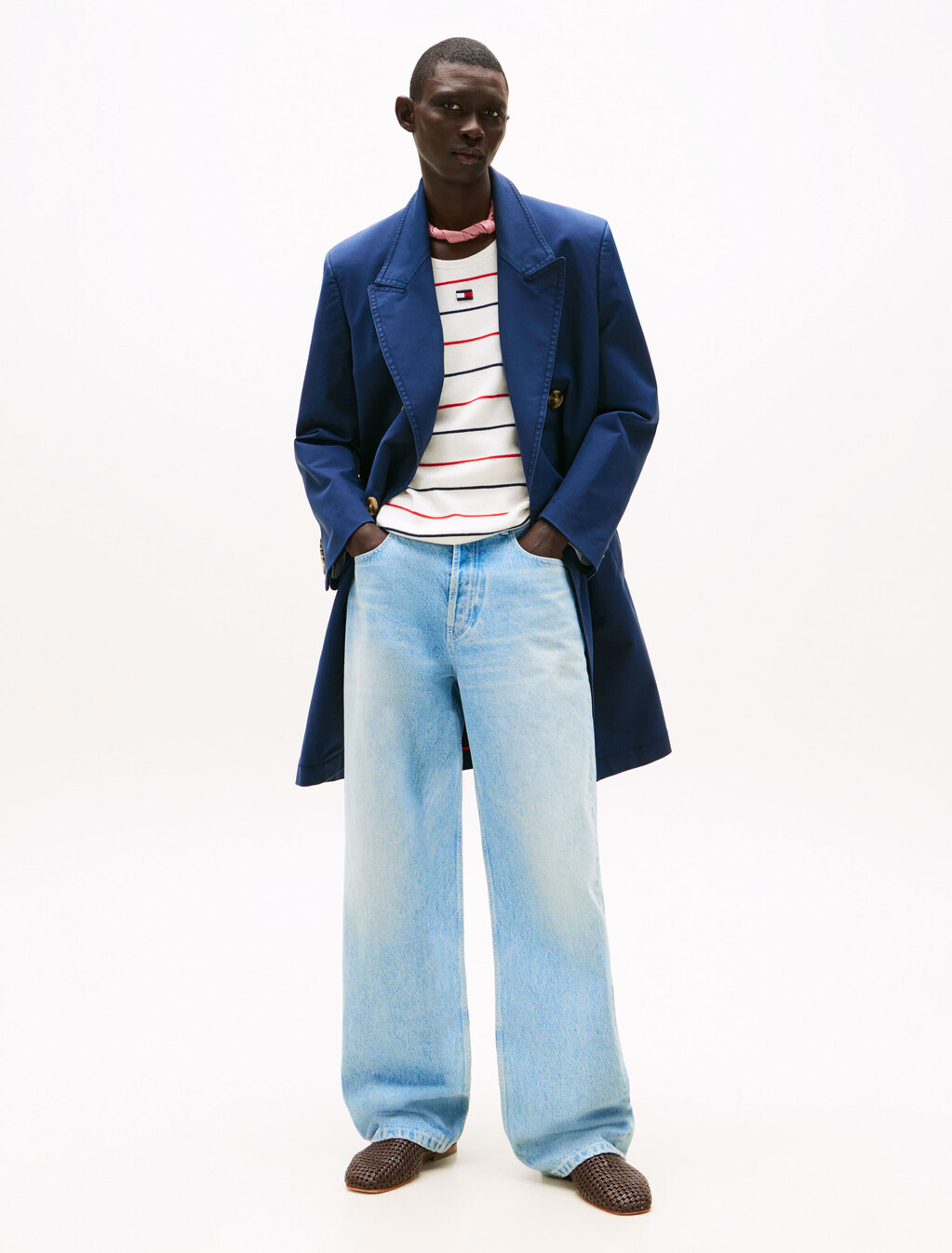 The Runway Collection Oversized Wide Leg Jeans, Light Stone Wash, hi-res