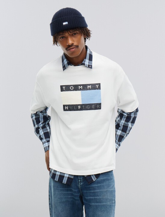 Washed Flag Relaxed Jersey T-Shirt