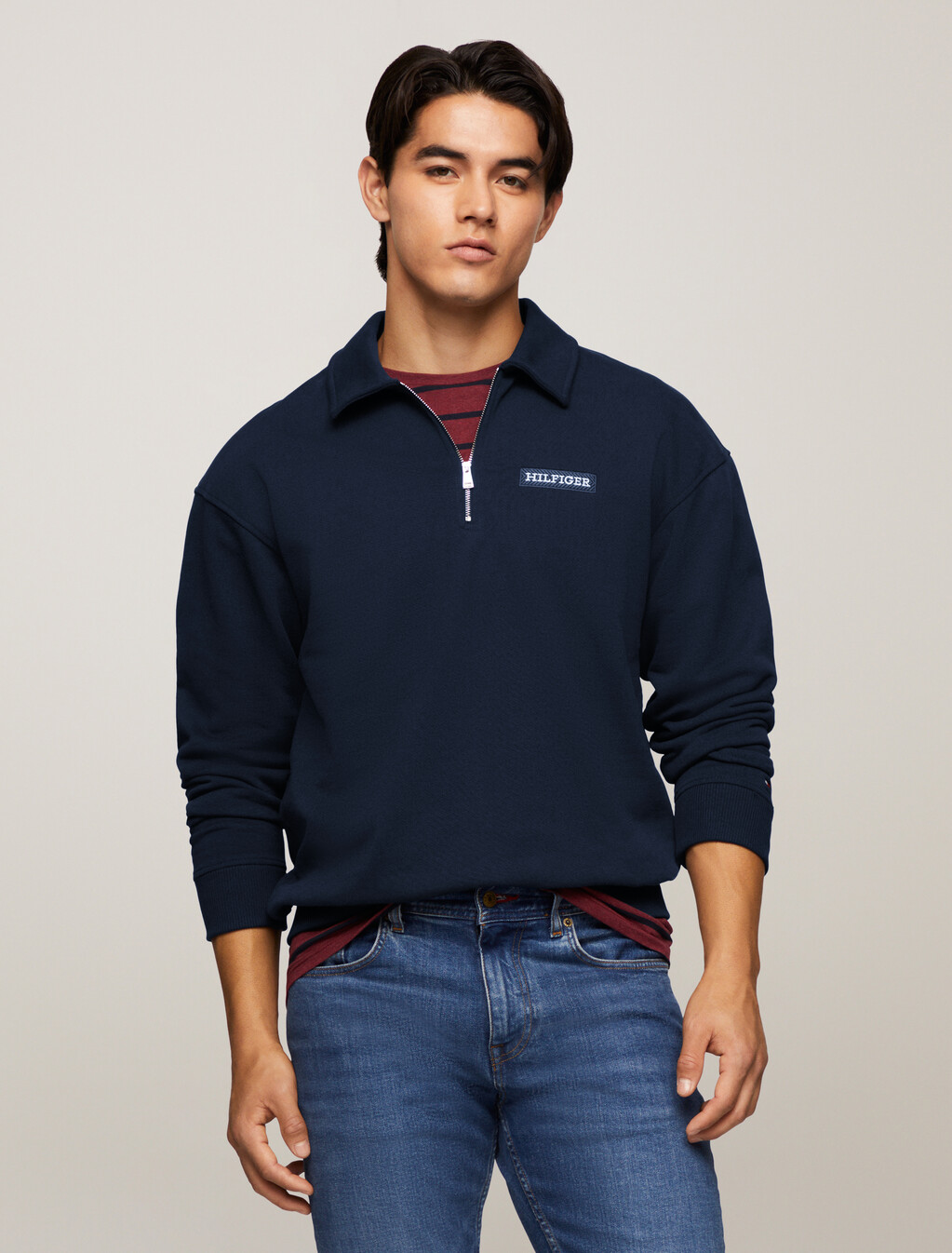 Monotype Half Zip Sweatshirt, Night Sky, hi-res