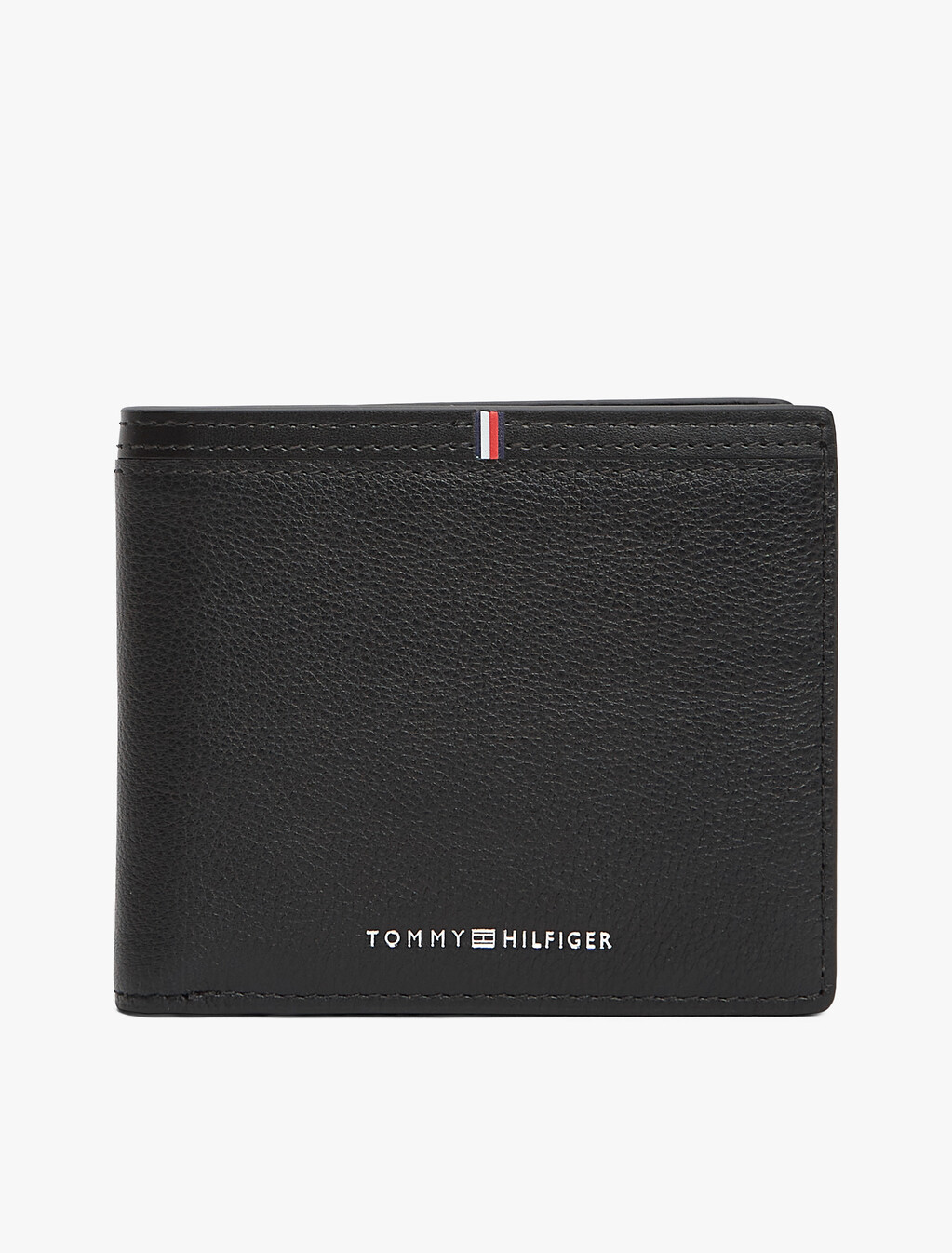 Corporate Logo Leather Bifold Wallet, Black, hi-res