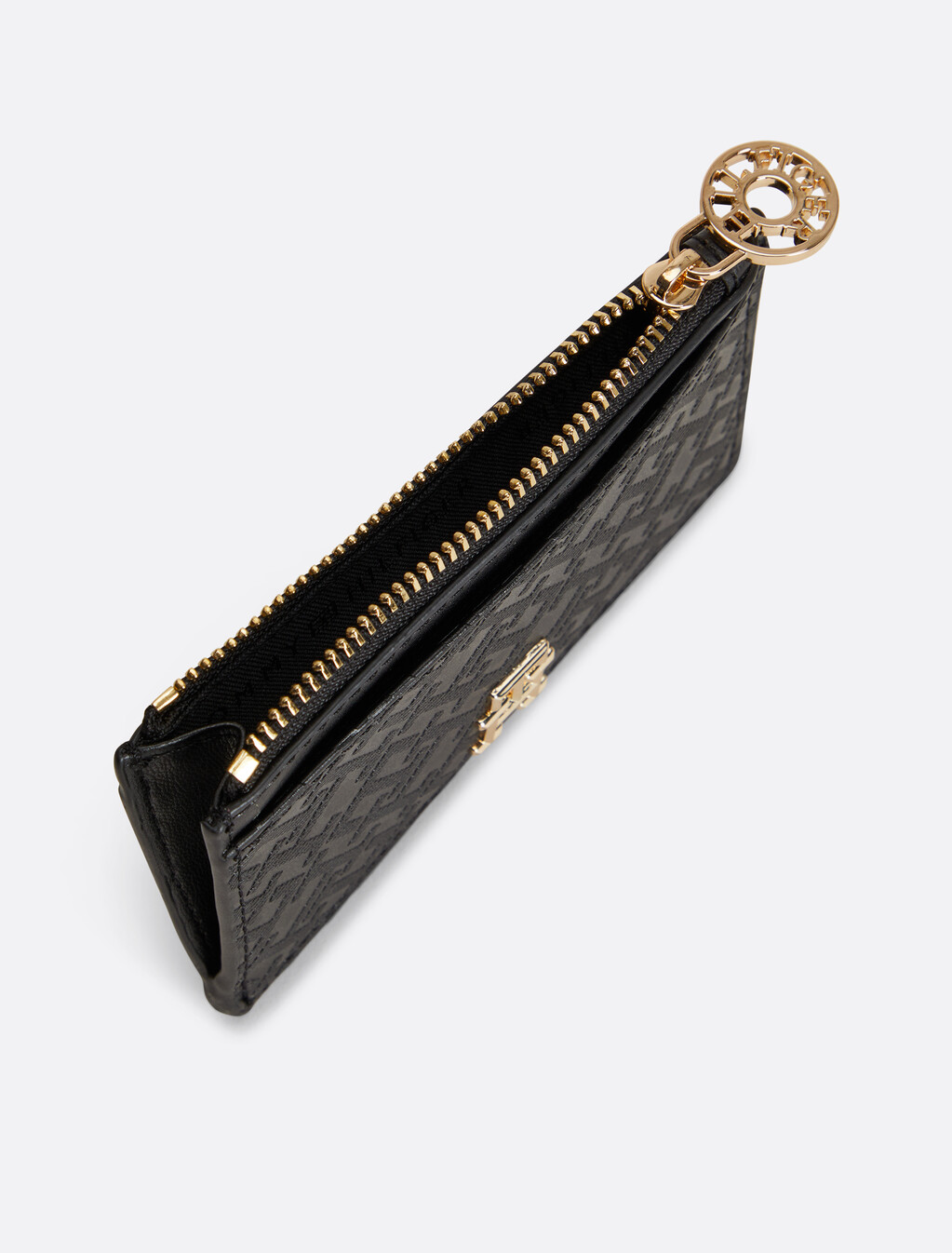 TH Monogram Card Holder, Black, hi-res