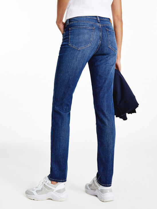 Rome Mid Rise Straight Faded Jeans