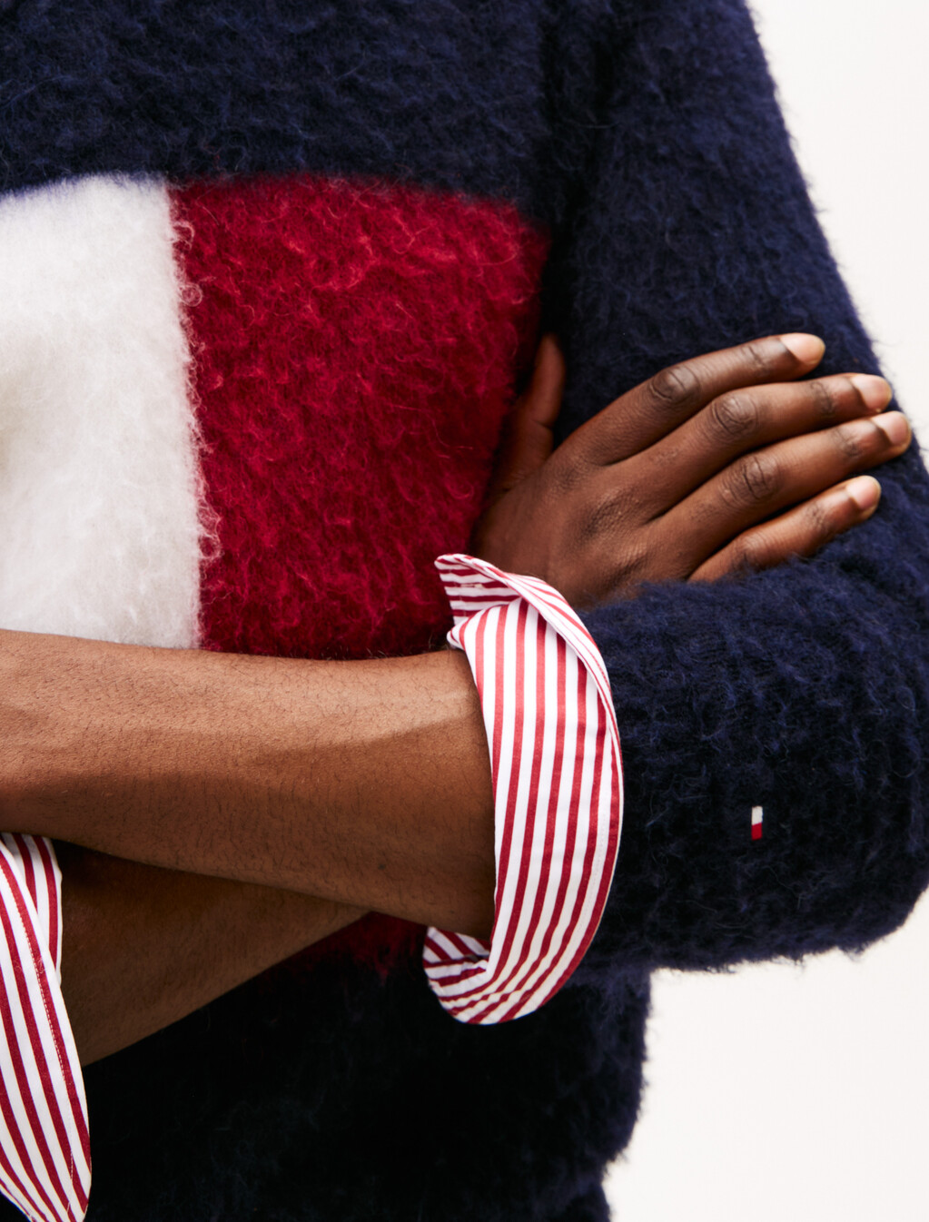Oversized Flag Relaxed Jumper With Alpaca, Desert Sky, hi-res