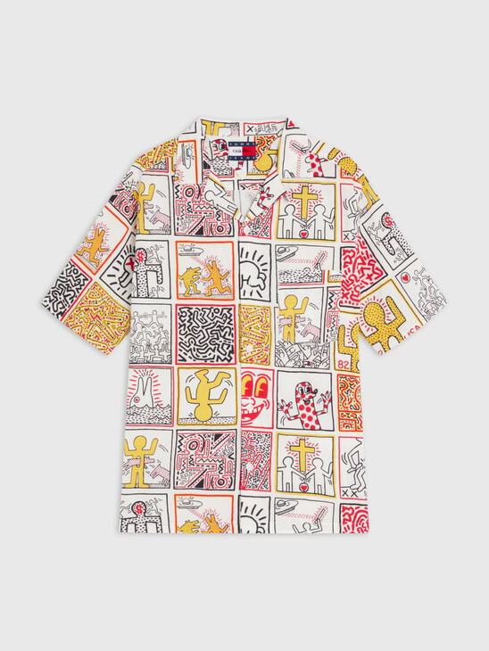 TOMMY X KEITH HARING ONE MAN SHOW PRINT DUAL GENDER RELAXED SHORT SLEEVE SHIRT