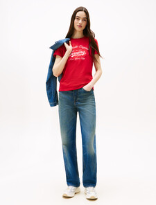 High Rise Straight Jeans, Denim Medium, hi-res