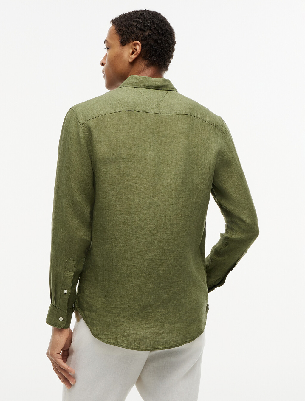 Asia Fit Pigment Dyed Shirt, Dark Artichoke, hi-res