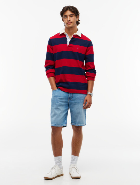 Denton Slim Straight Whiskered Denim Shorts