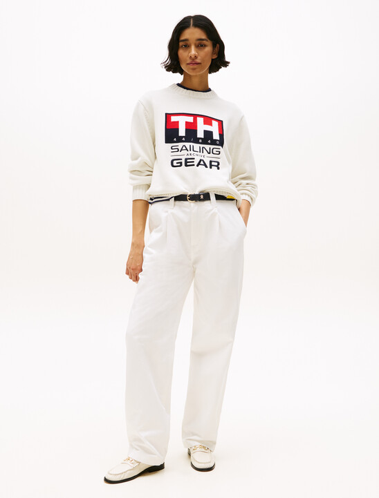 Hilfiger Sailing Rib-Knit Intarsia Logo Jumper