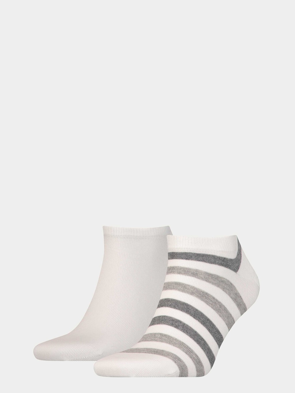 Two-Tone Stripe Sneaker Socks