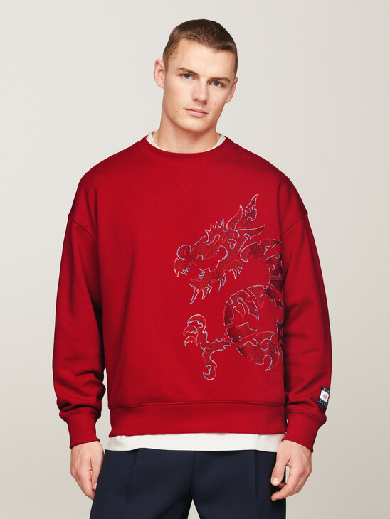 Tommy x CLOT Dual Gender Dragon Motif Sweatshirt