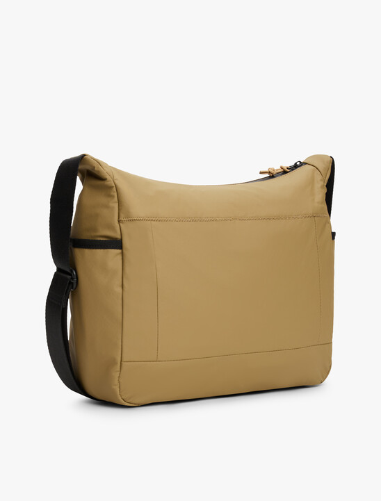 Metal Logo Crossbody Messenger Bag