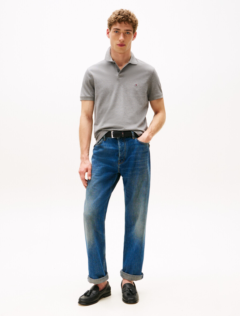 Asia Fit 1985 Regular Polo, Medium Grey Heather, hi-res