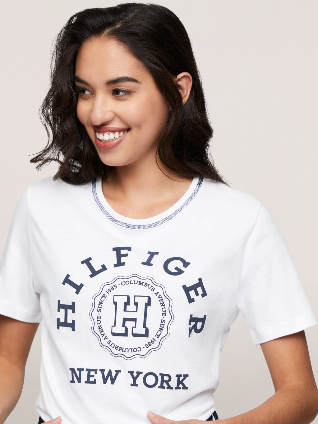 Varsity Hilfiger T-Shirt, Th Optic White, hi-res