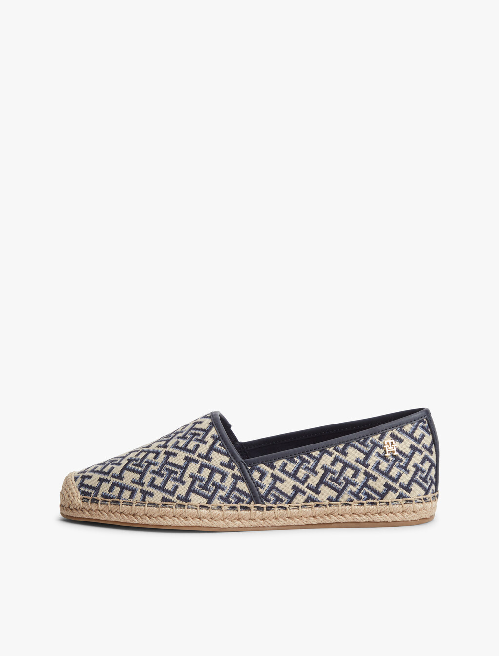 TH Monogram Plaque Jacquard Espadrilles, Space Blue, hi-res