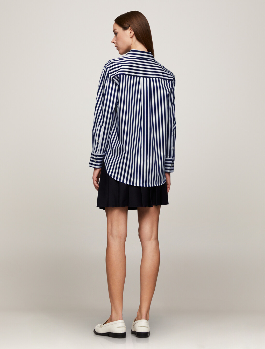 Asia Fit Banker Stripe Shirt, Banker Stp Ancient/ Desert Sky, hi-res