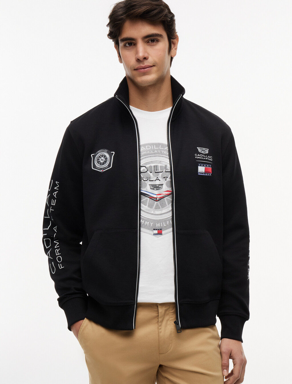 TH x Cadillac Formula 1&reg; Team Back Graphic Track Top, Black, hi-res