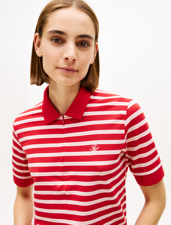 Regular Fit Pique Zip Polo Shirt