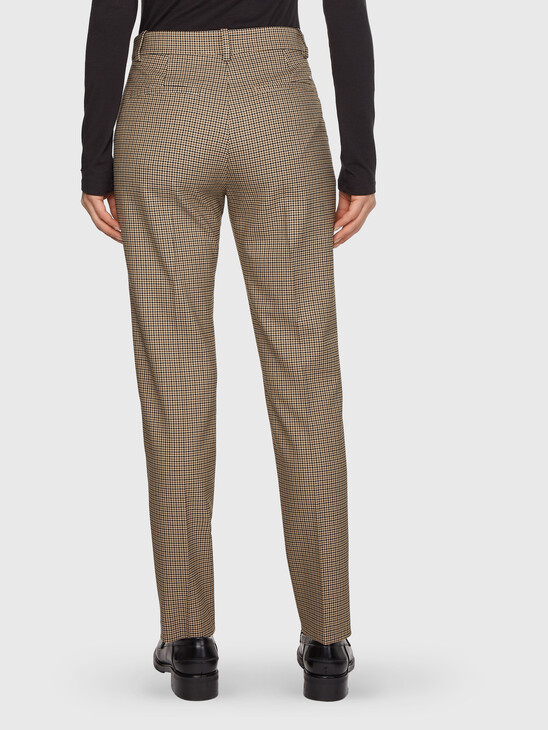 CHECK SLIM FIT TROUSERS