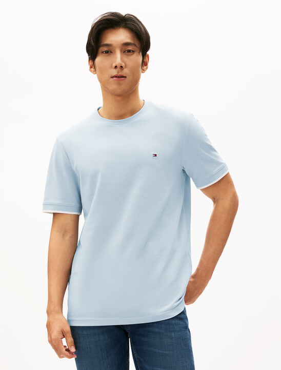 Flex Quick Dry Tipped T-Shirt, Breezy Blue Flex Quick Dry Tipped T-Shirt