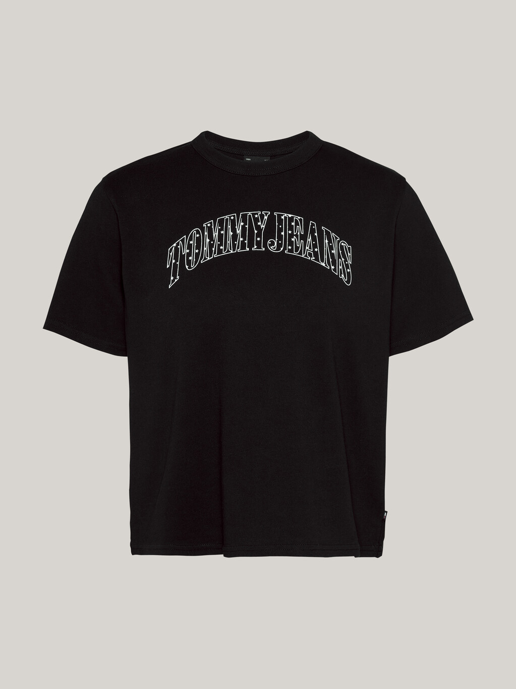 Logo Appliqué Boxy T-Shirt, Black, hi-res