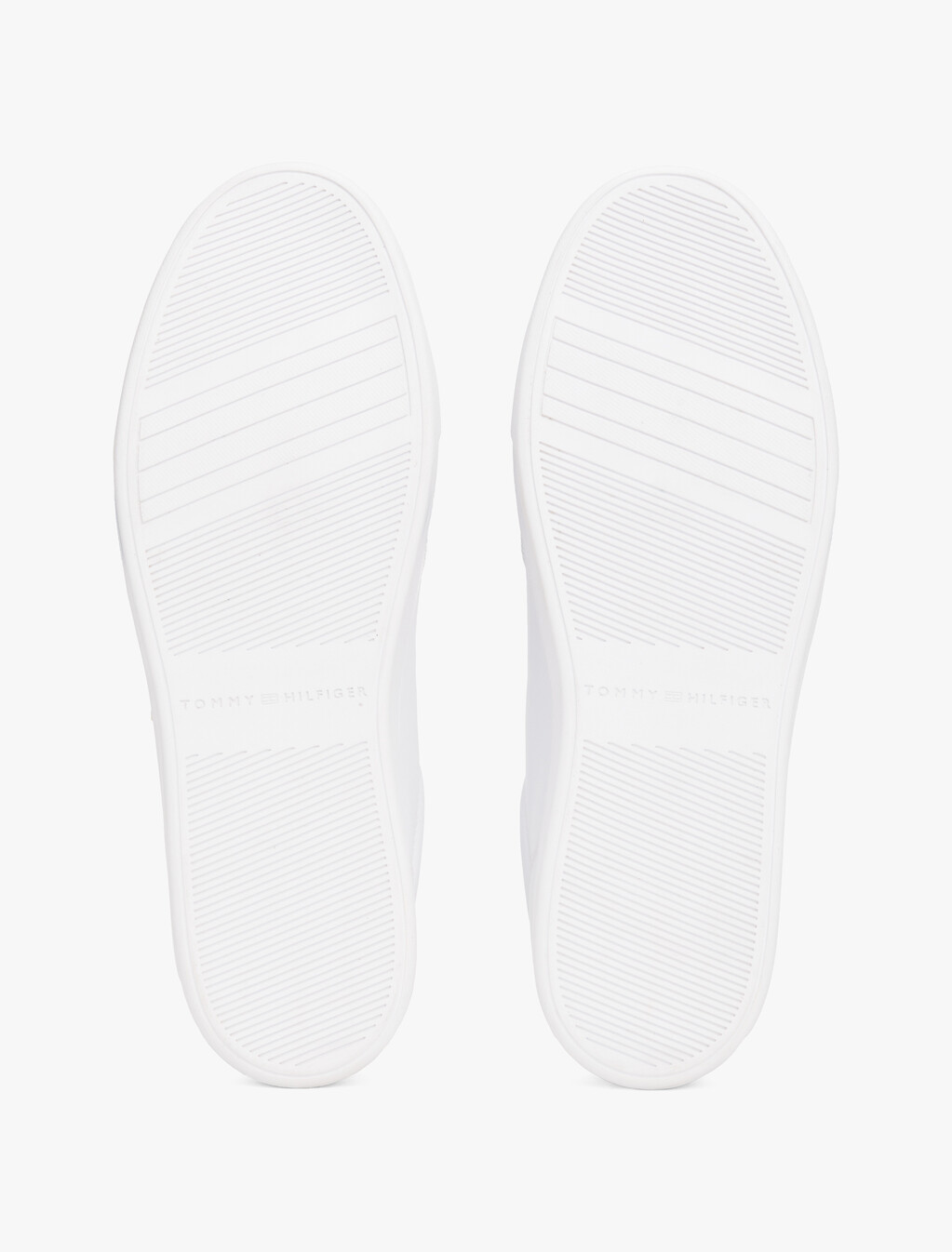 Leather TH Monogram Plaque Court Trainers, White/Gold, hi-res