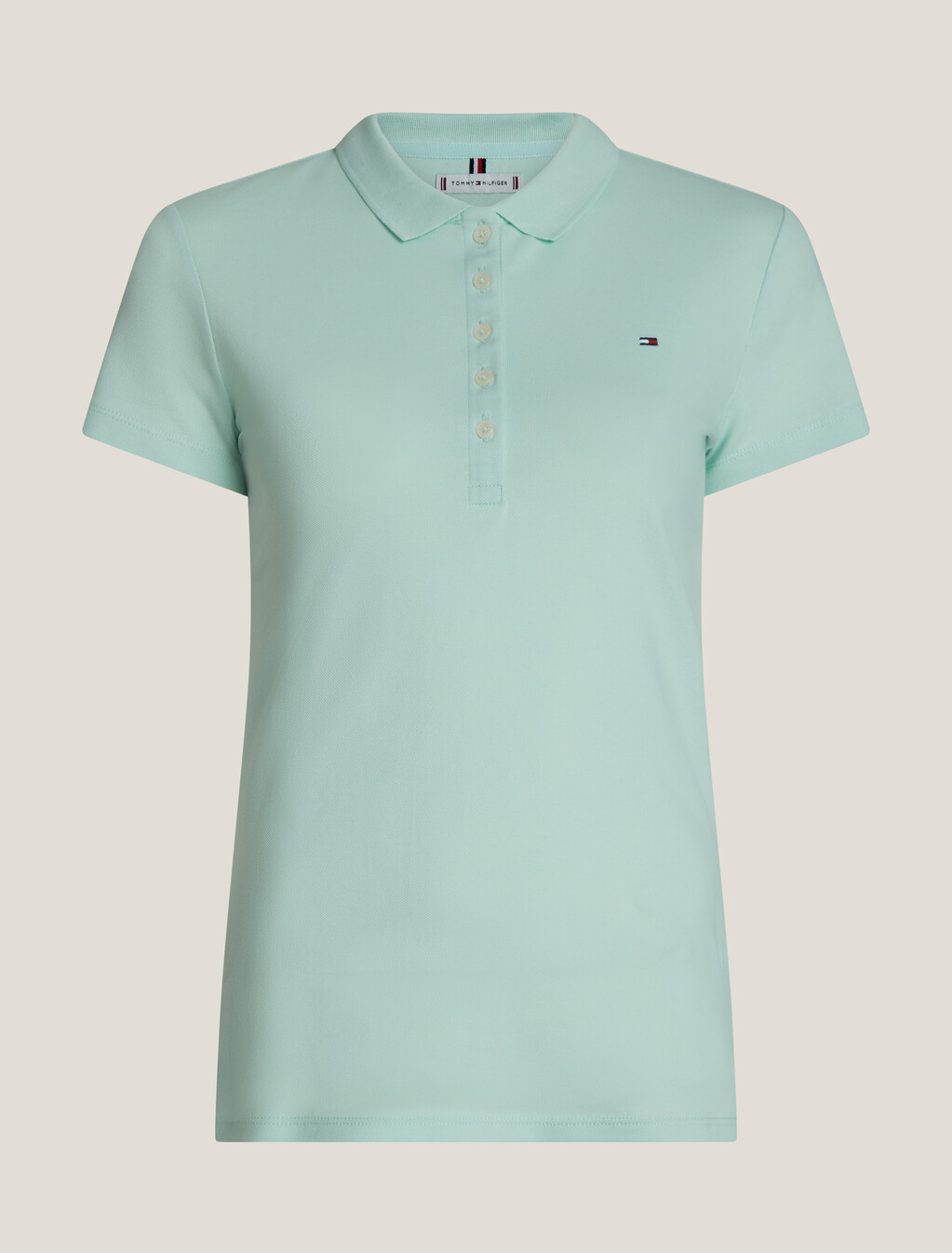 Slim Organic Cotton Polo, Minty Essence, hi-res