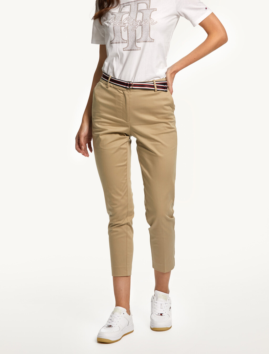 London Slim Ankle Pants, Beige, hi-res