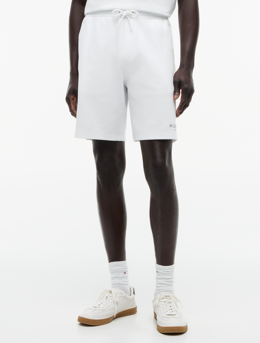 Intechno Knit Logo Sweat Shorts, White, hi-res