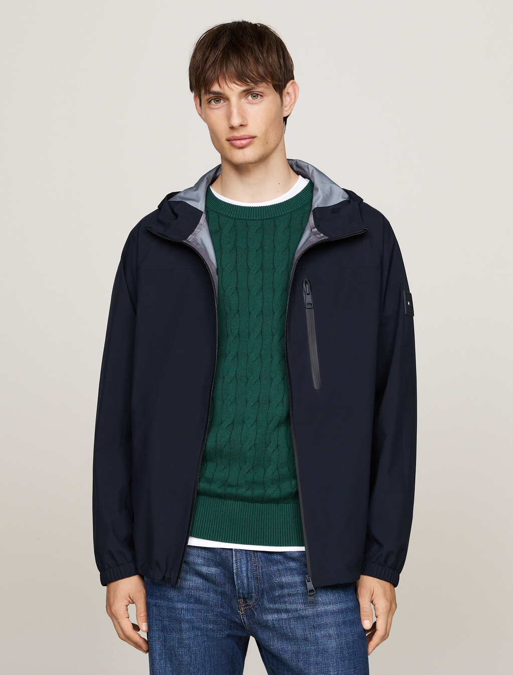 Windproof Hooded Jacket, Desert Sky, hi-res