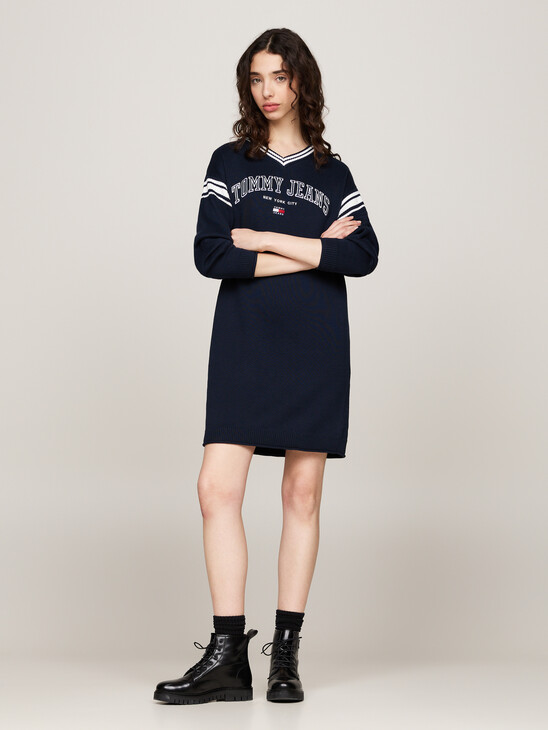 Varsity Sweater Mini Dress