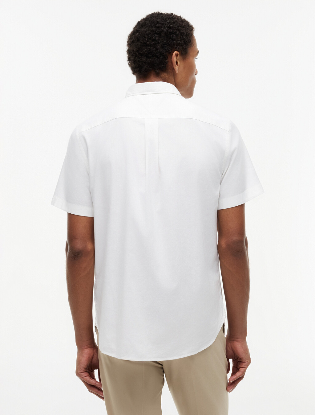 Lightweight Short Sleeve Oxford Shirt, White, hi-res