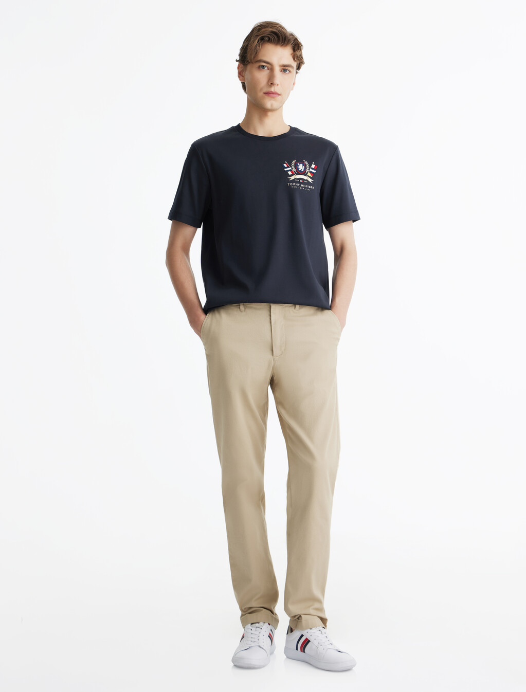 Hilfiger Crest Interlock T-Shirt, Desert Sky, hi-res