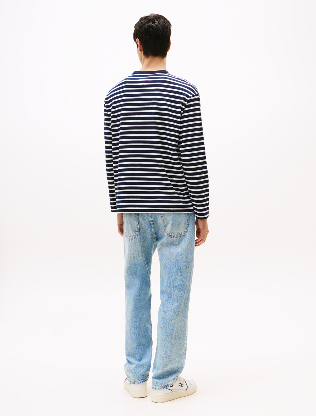 Breton Stripe Slim Long Sleeve T-Shirt, Dark Night Navy Stripe, hi-res