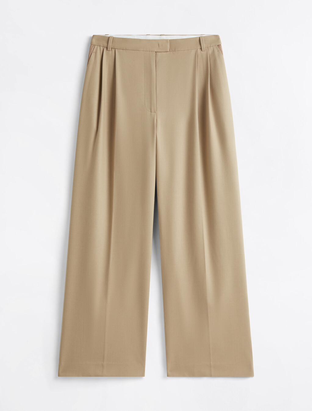 Twill Blend Straight Pants, Safari Canvas, hi-res