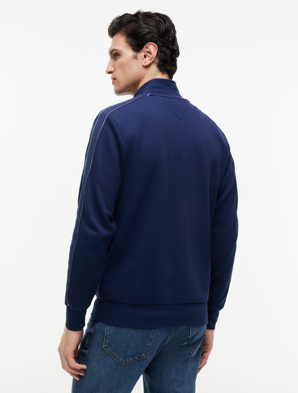 Interlock Knit Track Jacket, Carbon Navy, hi-res