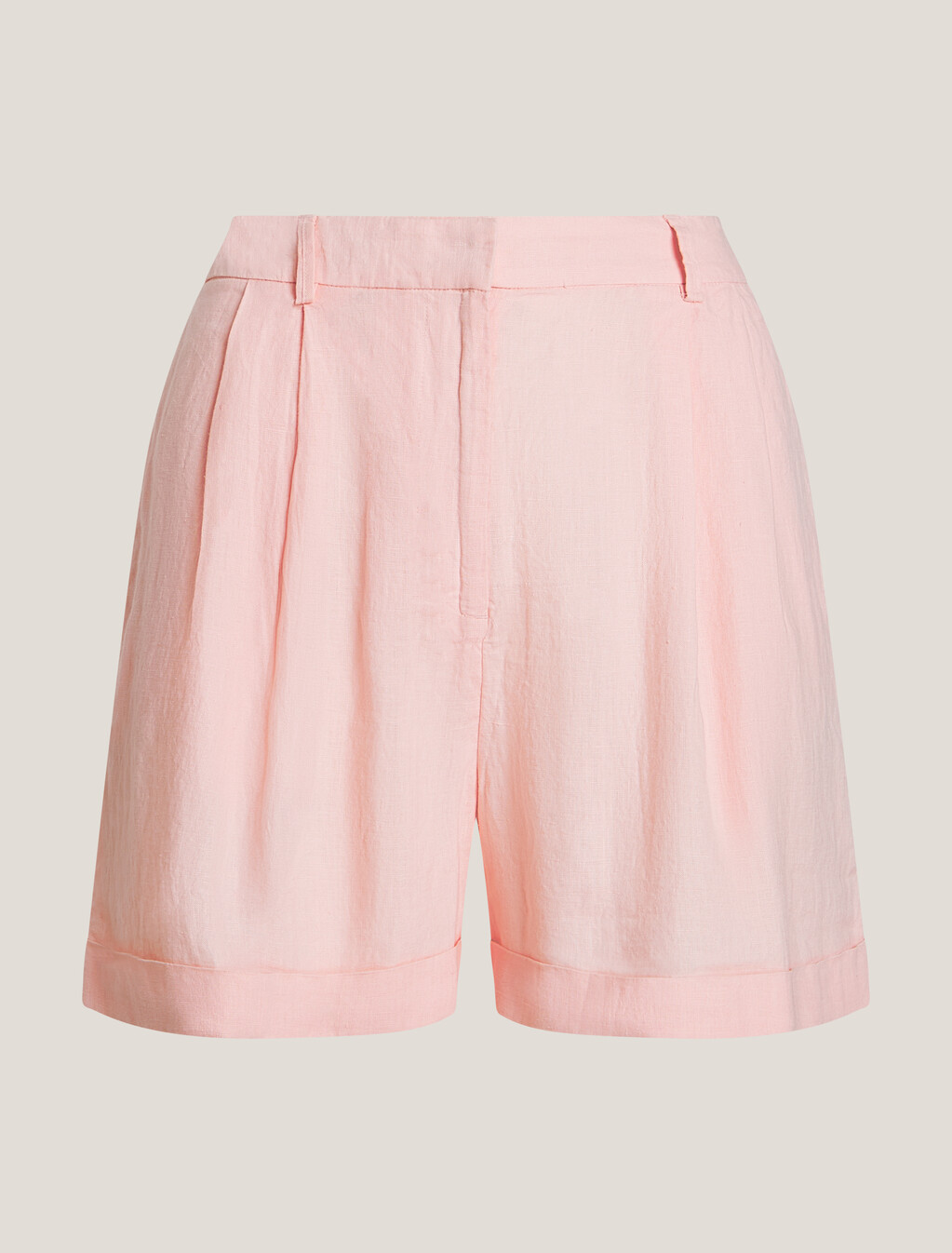 Linen Shorts, Delicate Pink, hi-res
