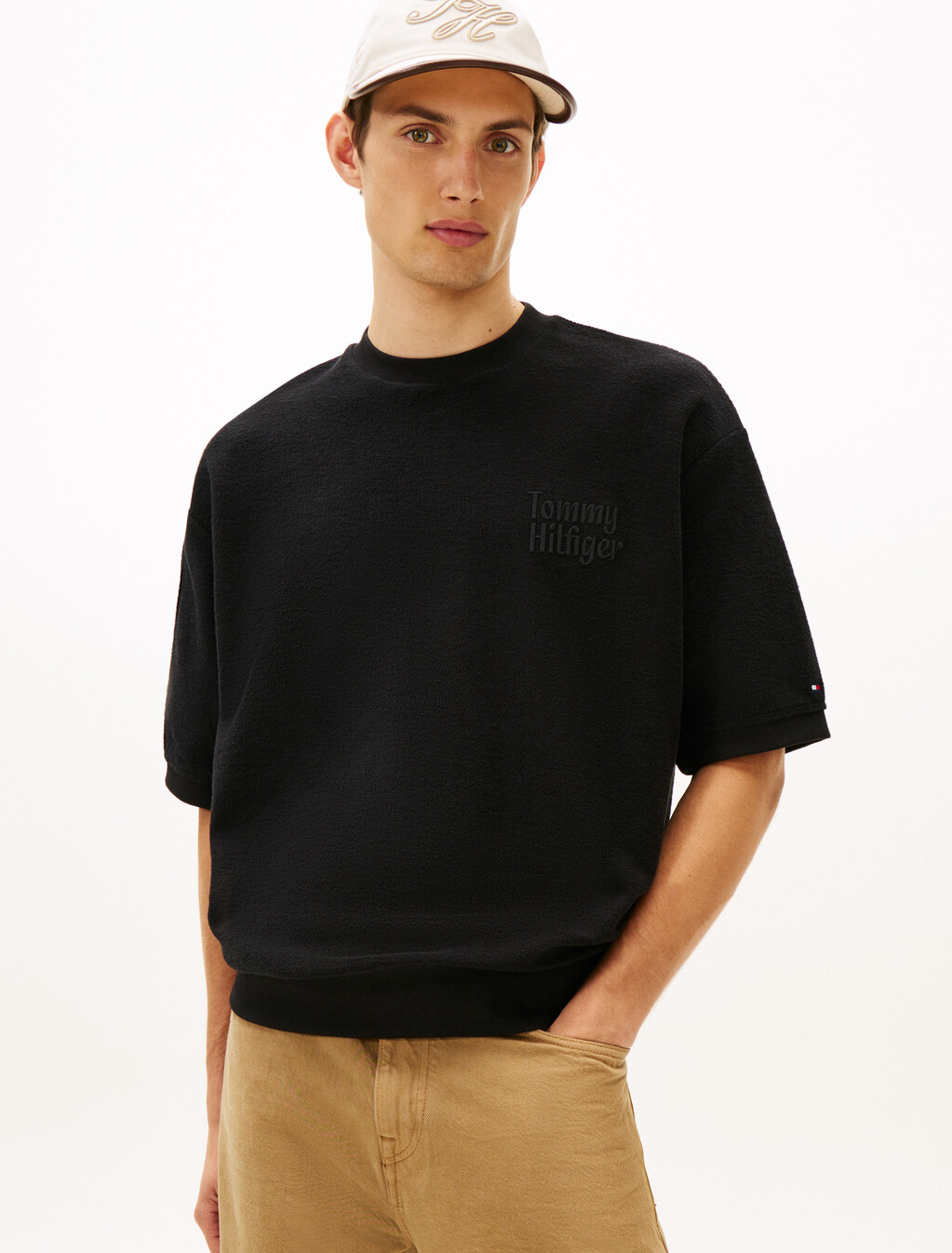 Reverse Terry Sweatshirt, Black, hi-res