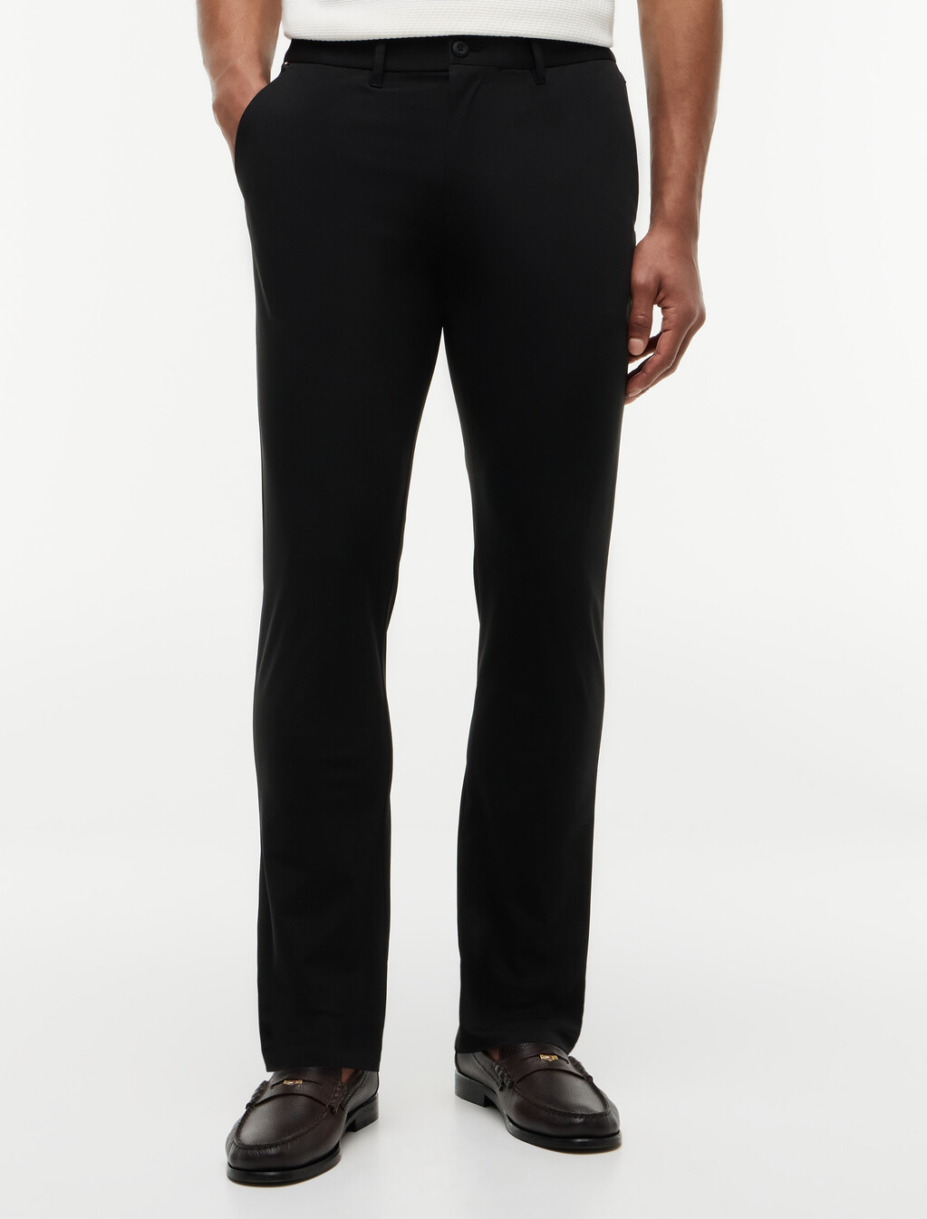 Performance Denton Tech Straight Chinos, Black, hi-res