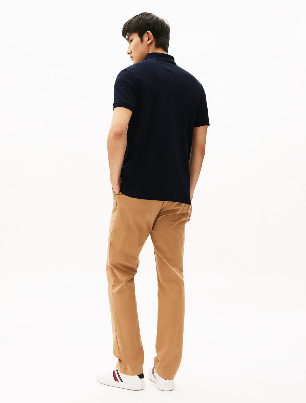 Global Stripe Block Polo, Desert Sky, hi-res